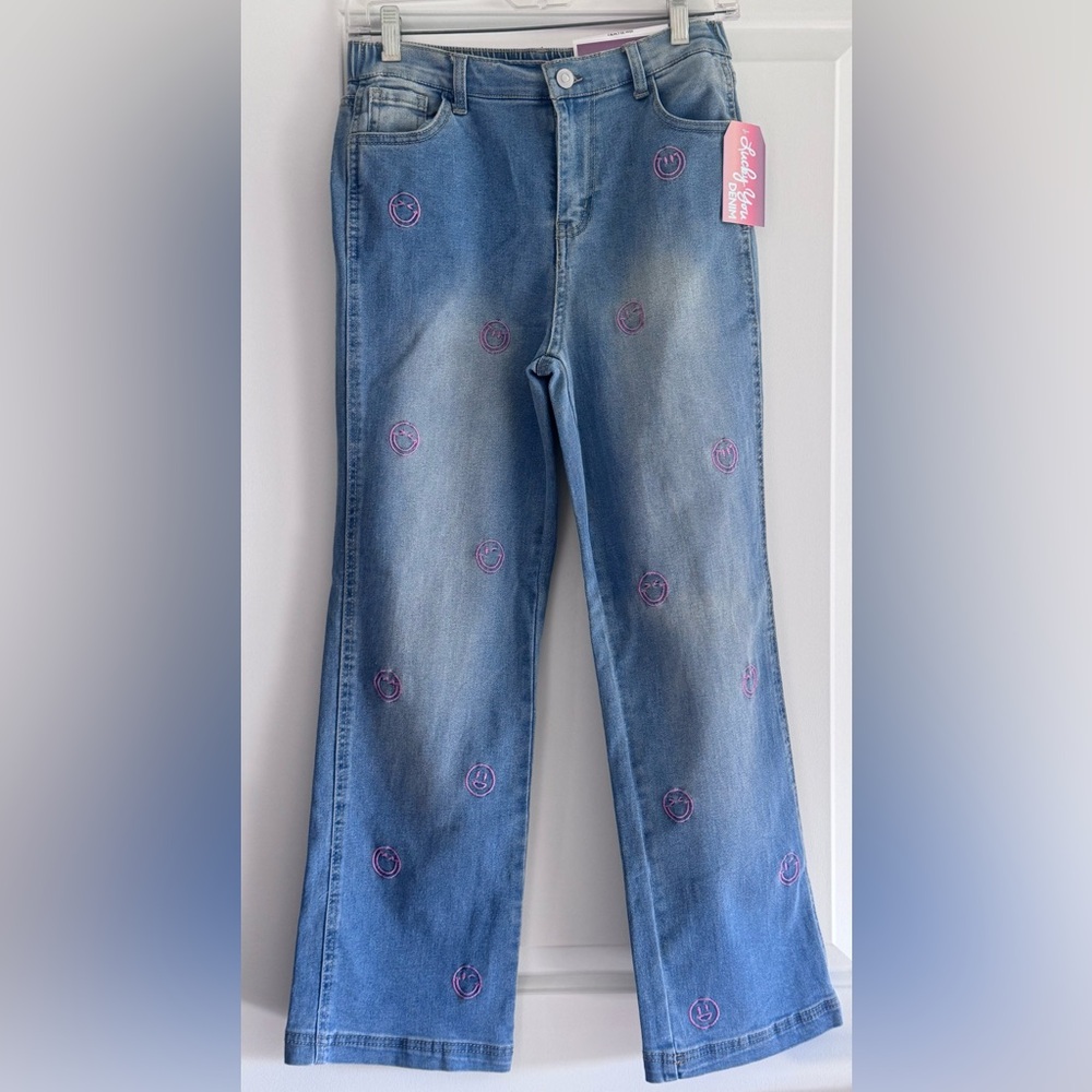 Girl’s Smiley Face Denim Jeans